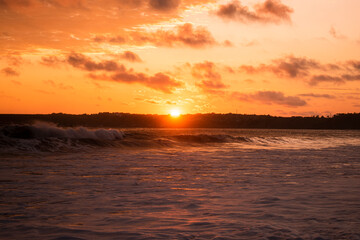 sunset over the sea
