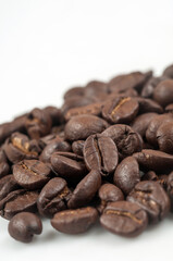 coffee beans on white background