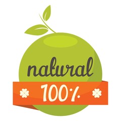 hundred percent natural product label