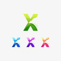 x bird icon sign wing concept