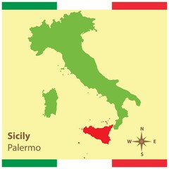 sicily on italy map