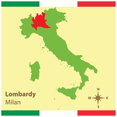 lombardy on italy map