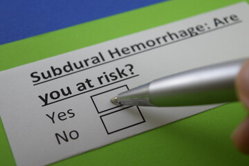 Obraz premium Questionnaire about health problem