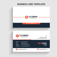 Modern and minimalist business card vector design template. Horizontal layout. editable business card vector. Perfect for your company. Vector illustration design. Print ready.