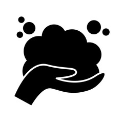 hands washing silhouette style icon