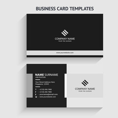 Modern and minimalist business card vector design template. Horizontal layout. editable business card vector. Perfect for your company. Vector illustration design. Print ready.