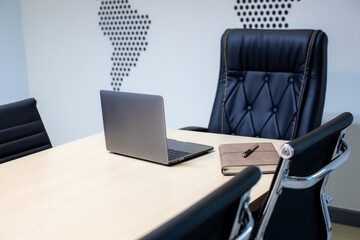Conference room, conference room, office room, work chair, desk, notebook