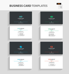 Modern and minimalist business card vector design template. Horizontal layout. editable business card vector. Perfect for your company. Vector illustration design. Print ready.