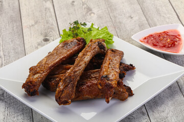 Roasted pork ribs