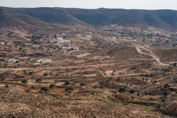 The Dahar, southern region of tunisia, land of ksour, beginning of the sahara