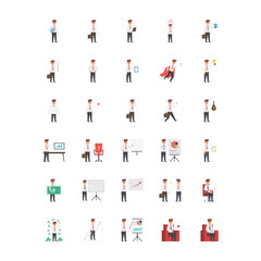 Businessman Working Characters Illustrations