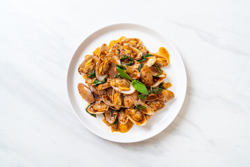 Stir Fried Clams with Roasted Chilli Paste