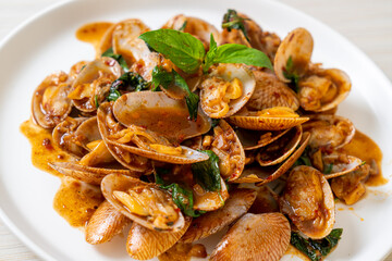 Stir Fried Clams with Roasted Chilli Paste