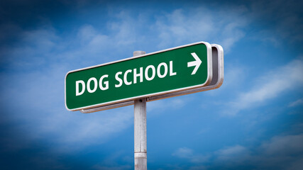 Street Sign to Dog School