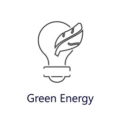 Green energy icon. Vector illustration. Business icon