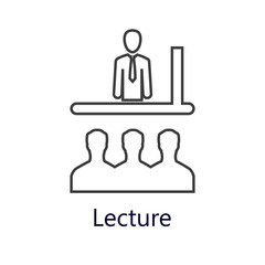 Lecture icon. Vector illustration. Business icon