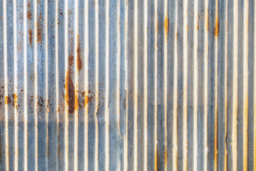 Old rusted zinc surface texture Gray galvanized iron wall texture, Zinc with rust pattern background Close up to pattern texture vertical zinc sheet Zinc vintage view, Wall aluminum silver stainless.