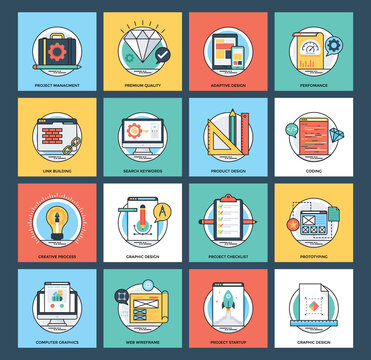 Web And Mobile Development Vector Icons