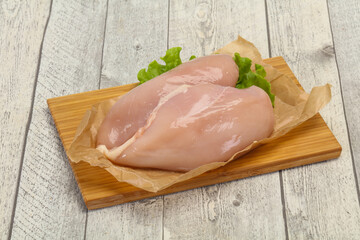 Raw chicken breast ready for cooking