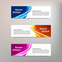 Vector illustration colorful abstract design banner template