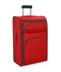 Red Luggage Isolated