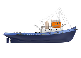 Naklejka premium Tugboat Isolated