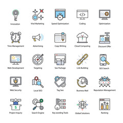Search Engine and Optimization Pro Icons