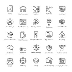 Search Engine and Optimization Icons
