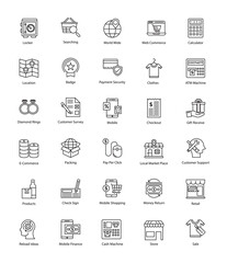 Creative Shopping And Commerce Icons
