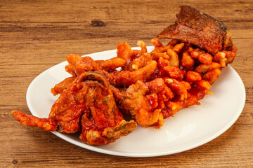 Chinese cuisine squirrel fish with sauce
