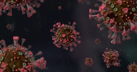 COrona VIrus COVID-19 under the microscope 3d illustration