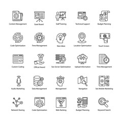 Set of Web and Seo line Vector Icons