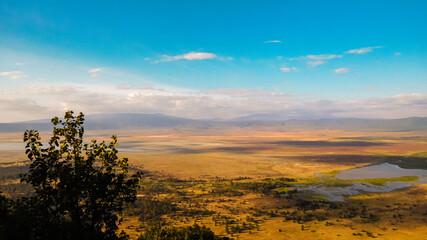 Fototapeta premium Panoramic view of Ngorongoro Crater