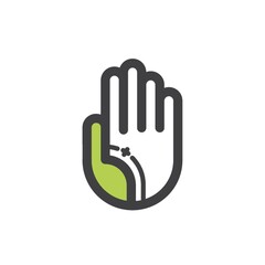 Green thumb concept icon