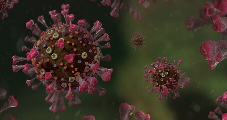 COrona VIrus COVID-19 under the microscope 3d illustration