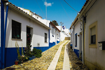Fototapeta premium Typical village road in Odemira, Alentejo