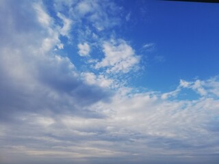 Fototapeta premium sky background with tiny clouds