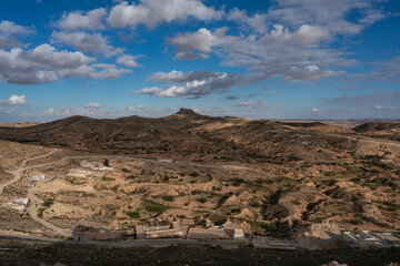 The Dahar, southern region of tunisia, land of ksour, beginning of the sahara