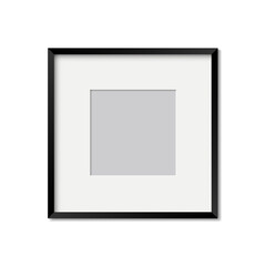 Fototapeta premium Realistic photo frame isolated. Vector template for picture. Blank white picture frame mockup template. Empty framing for your design. Vector illustration