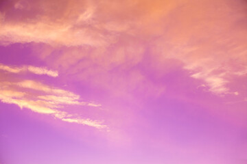 Colorful cloudy sky at sunset. Sky texture. Abstract nature background