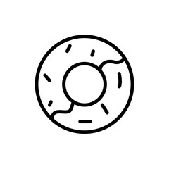 Donuts line icon. Vector illustration