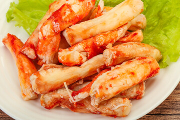 Natural luxury crab meat fillet