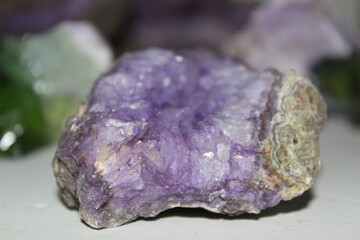 Amethyst stone crystal stone amethyst violet quartz cluster Purple violet dark purple stone ...