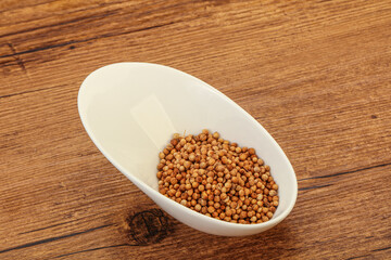 Coriander seeds in the bowl