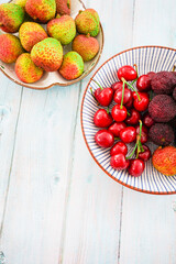 Fresh fruit on the plate