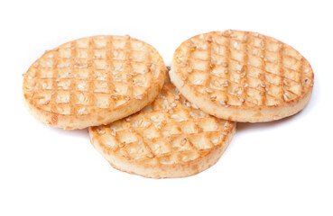 Heap of round cookies with sesame
