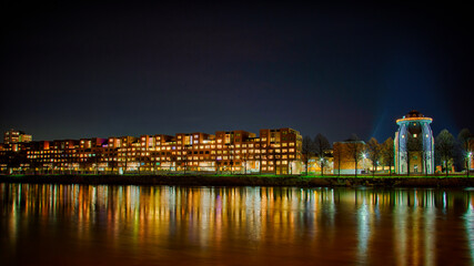 Fototapeta na wymiar Nightphotography in Maastricht in The Netherlands