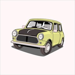 vector illustration car classic retro