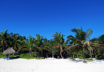 vacation sea  tourism travel weekend happiness  beach tulum mexico