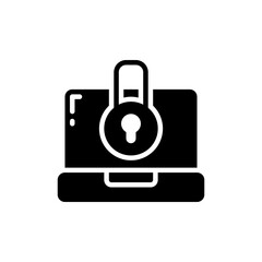 computer security glyph icon